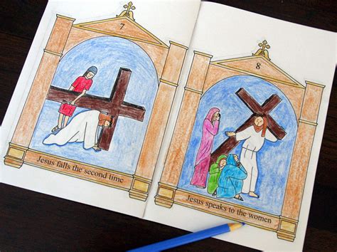 stations of the cross printable coloring book